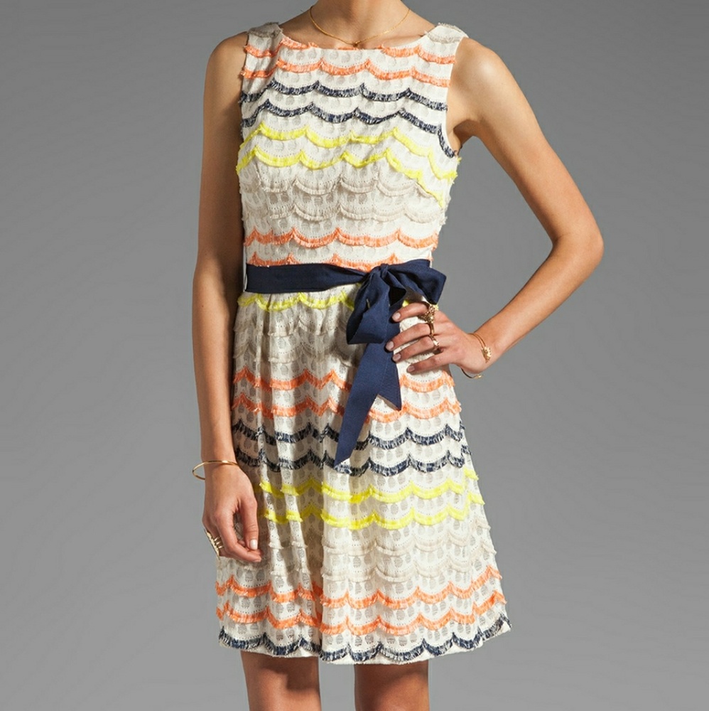 Trina Turk Heights Scalloped Fringe Dress - Picture 3 of 5